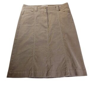 Talbots Corduroy Knee Length Skirt‎ A-Line Straight Fit Women's 6 Preppy Classic